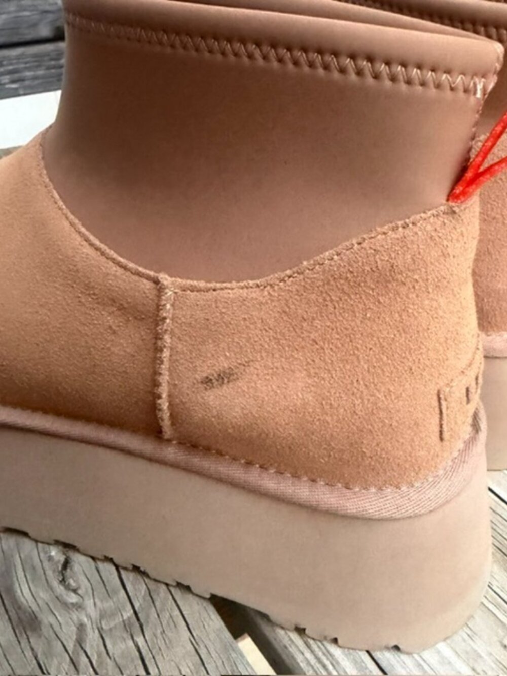 UGG Classic Mini Dipper Platform Boots Chestnut Women’s Size 11 - Picture 4 of 5